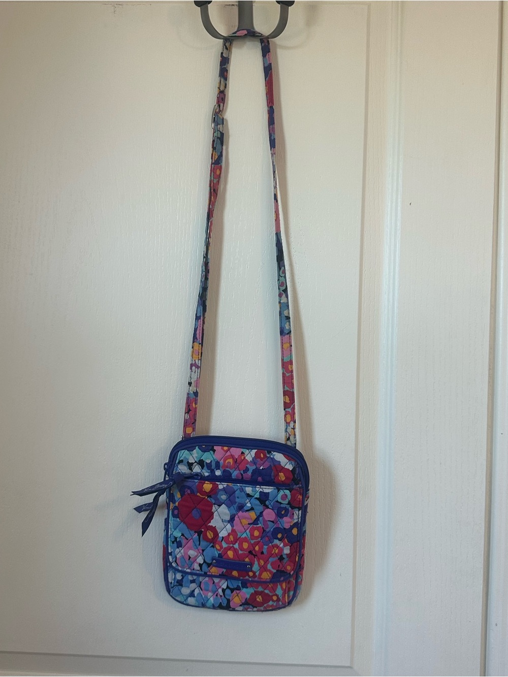 Vera Bradley Multicolor Blue Floral Quilted Crossbody
